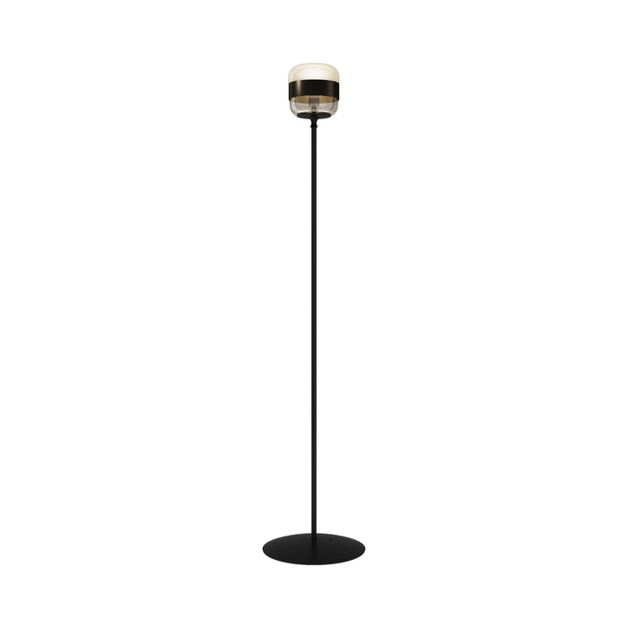 Futura Floor Lamp in Amber Brass.