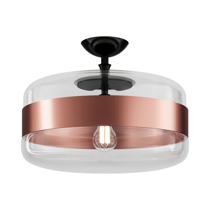 Futura Flush Mount Ceiling Light in Crystal Copper (Large).