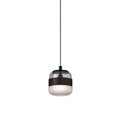 Futura Pendant Light in Matte Black/Smoky Brown (Small).