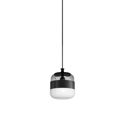 Futura Pendant Light in Matte Black/White Black (Small).