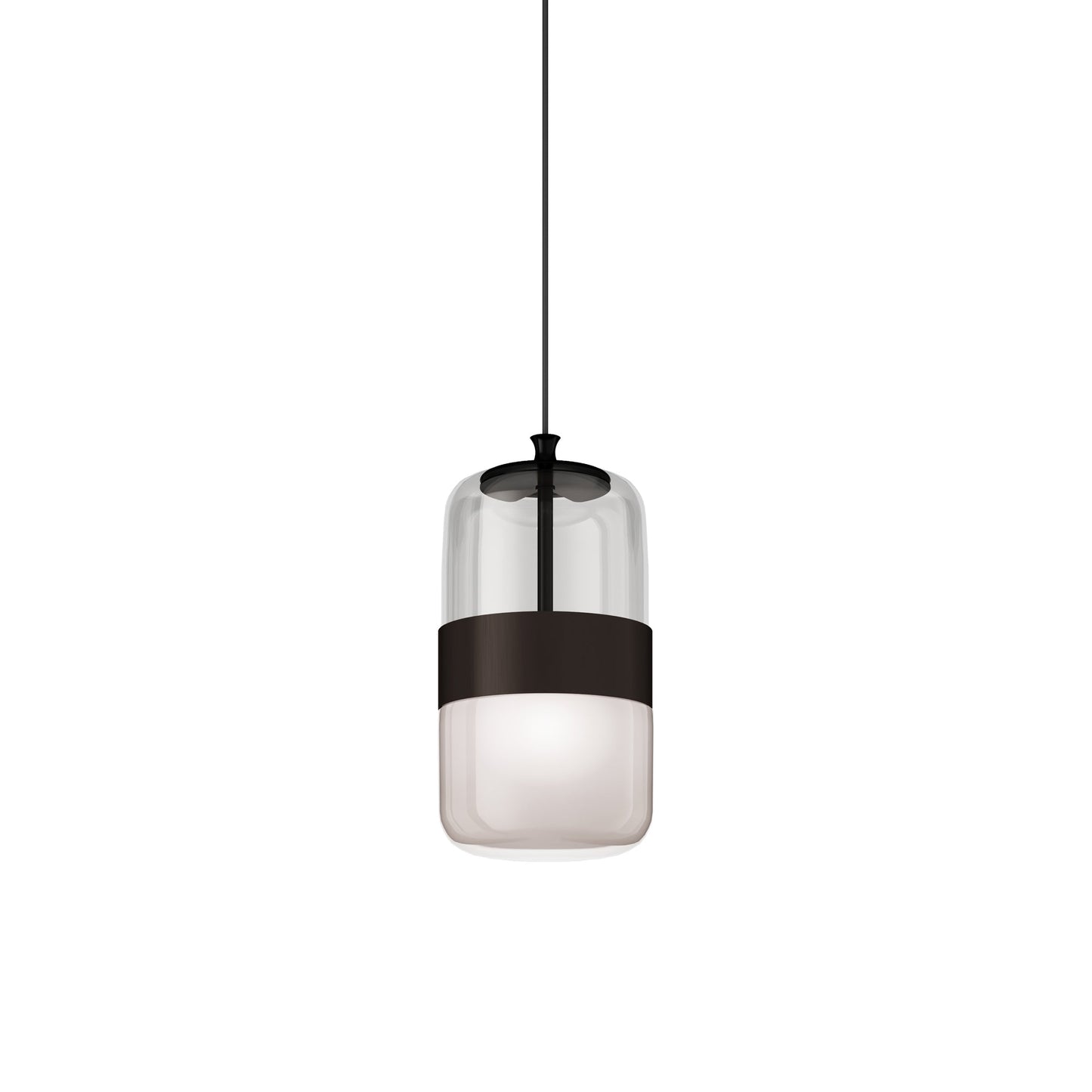 Futura Pendant Light in Matte Black/Smoky Brown (Medium).
