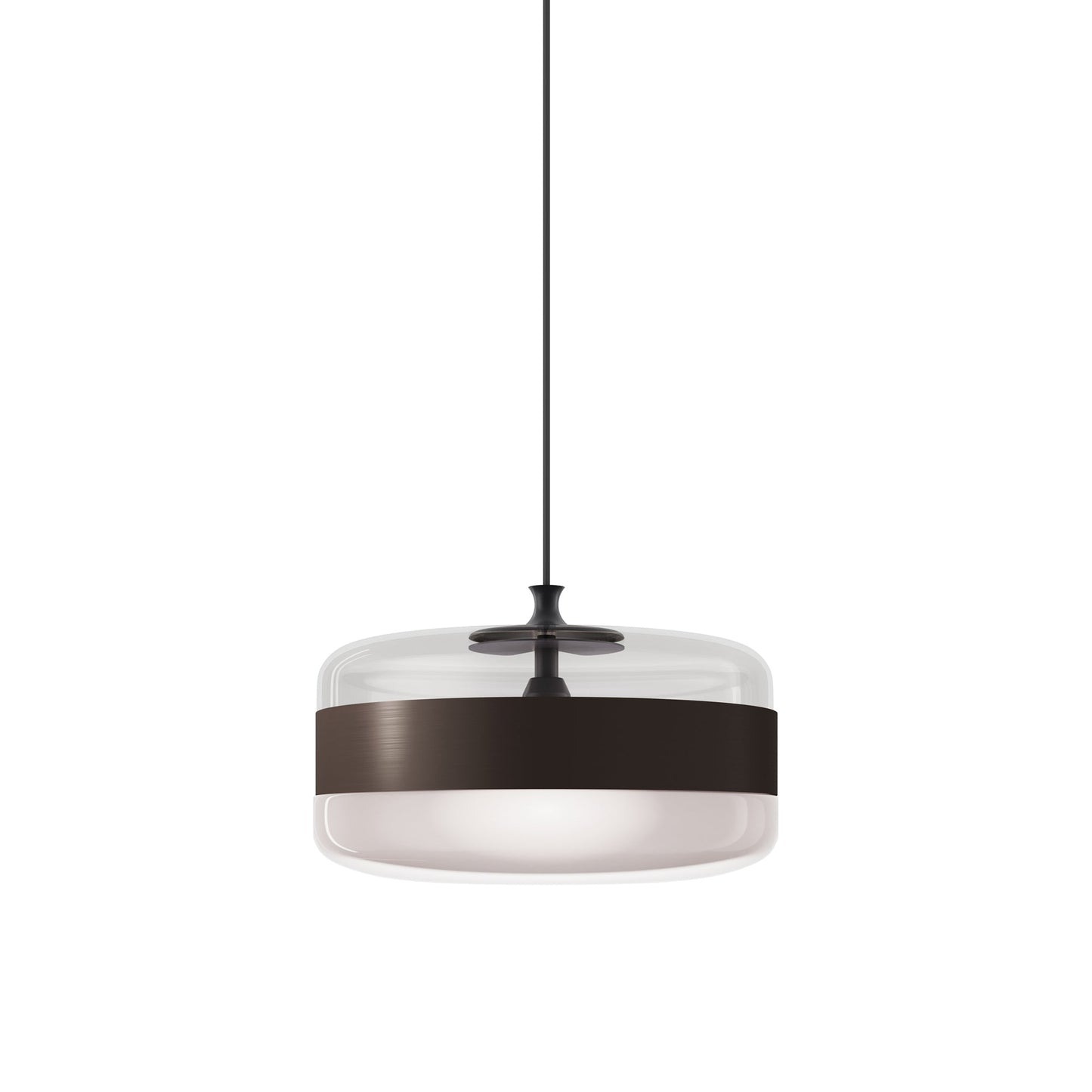 Futura Pendant Light in Matte Black/Smoky Brown (Large).