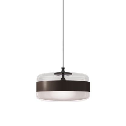 Futura Pendant Light in Matte Black/Smoky Brown (Large).