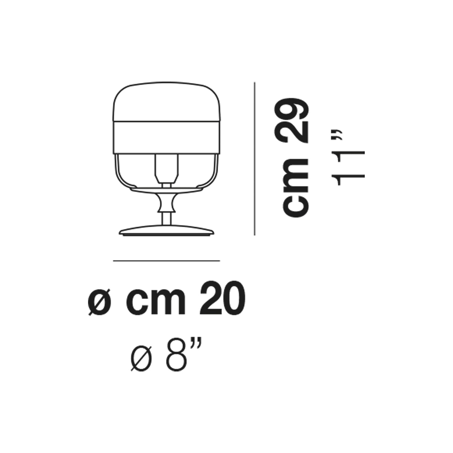 Futura Table Lamp - line drawing.