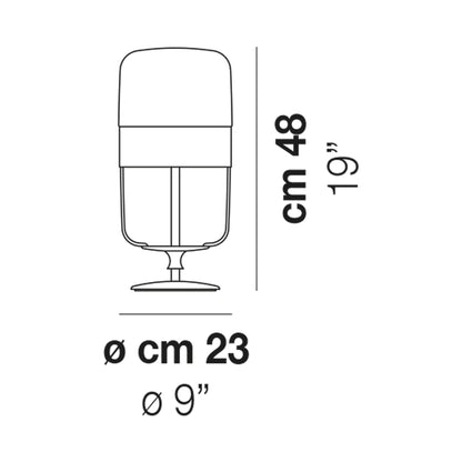 Futura Table Lamp - line drawing.