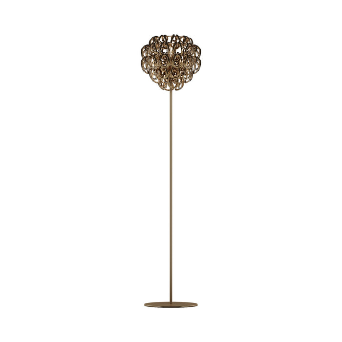 Giogali Floor Lamp in Matt Bronze/Crystal Bronze.
