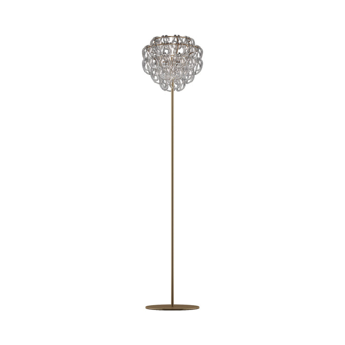 Giogali Floor Lamp in Matt Bronze/Crystal Transparent.