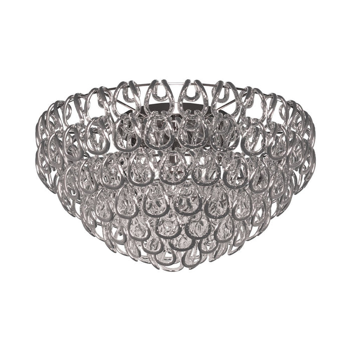 Giogali Flush Mount Ceiling Light in Crystal Silver/Glossy Chrome (X-Large).