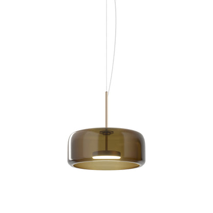 Jube 1G LED Pendant Light in Matt Gold/Burned Earth Transparent.