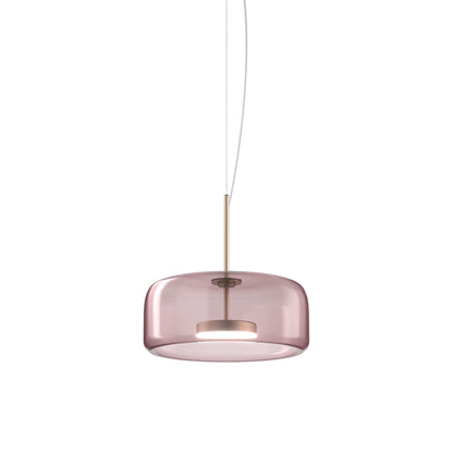 Jube 1G LED Pendant Light in Matt Gold/Light Amethyst Transparent.