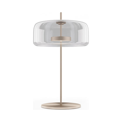 Jube G LED Table Lamp in Matt Gold/Crystal Transparent.