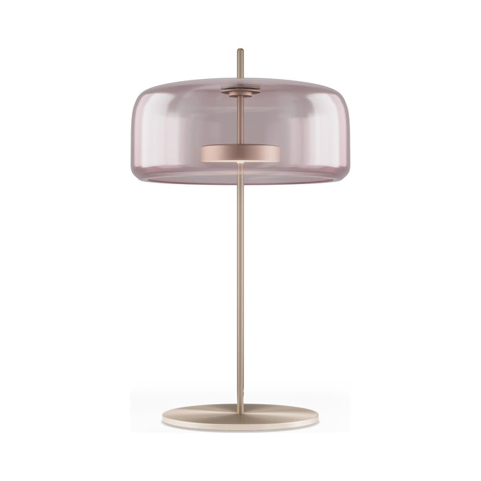 Jube G LED Table Lamp in Light Amethyst Transparent/Matt Gold.