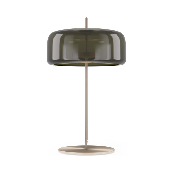 Jube G LED Table Lamp in Matt Gold/Old Green Transparent.