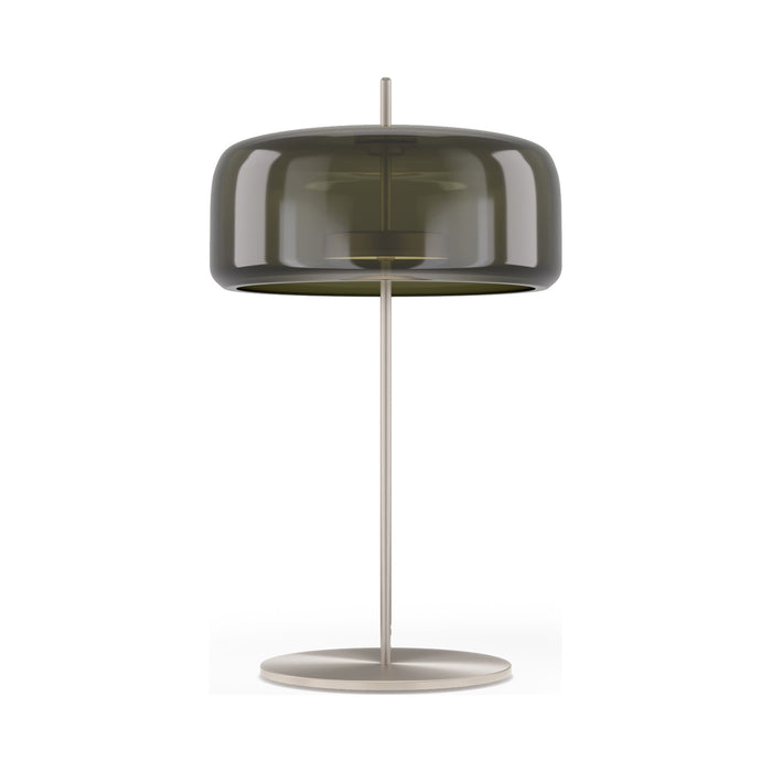 Jube G LED Table Lamp in Matt Steel/Old Green Transparent.