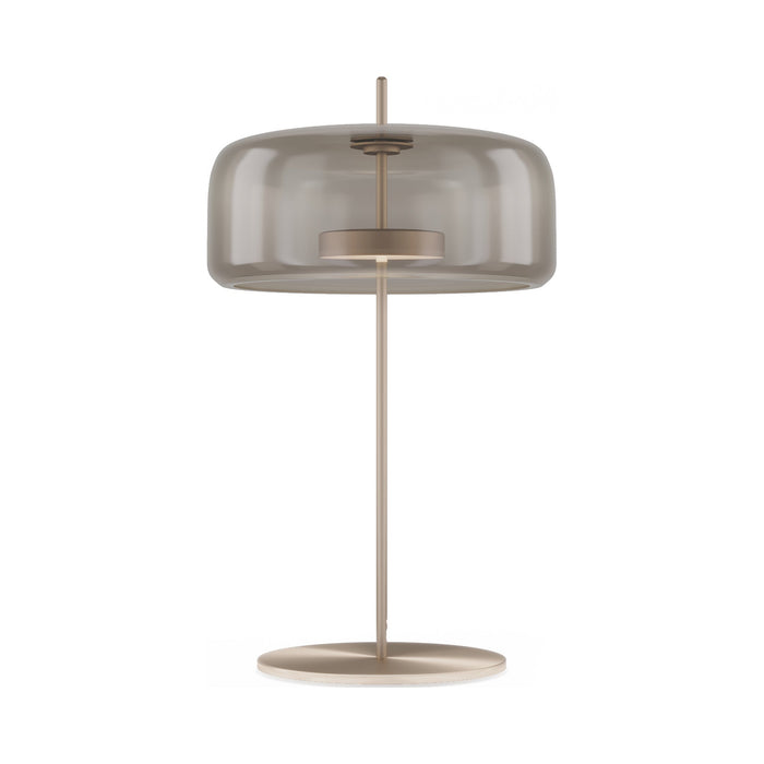 Jube G LED Table Lamp in Matt Gold/Smoky Transparent.