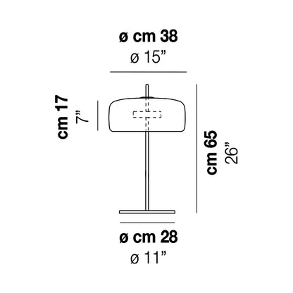 Jube G LED Table Lamp - line drawing.