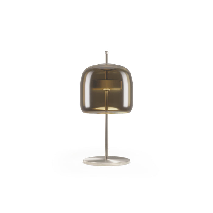 Jube LED Table Lamp in Burned Earth Transparent/Matt Steel (Small).