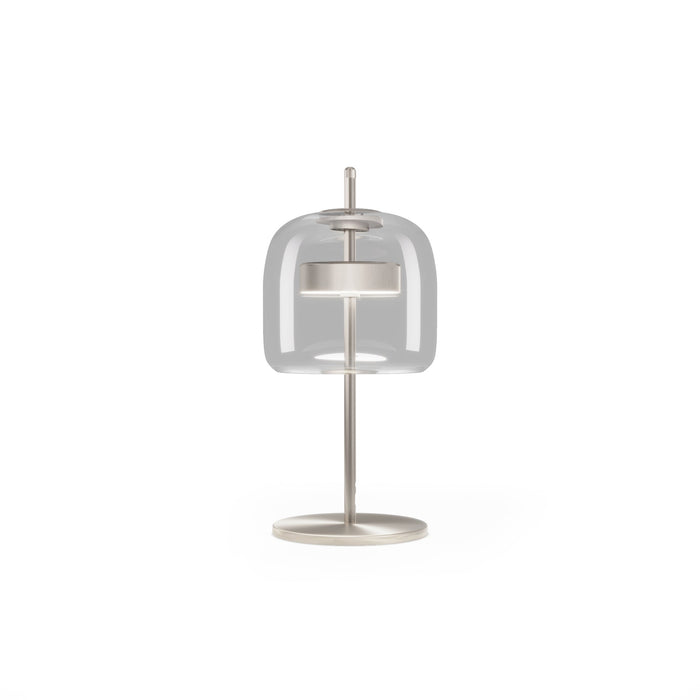 Jube LED Table Lamp in Crystal Transparent/Matt Steel (Small).