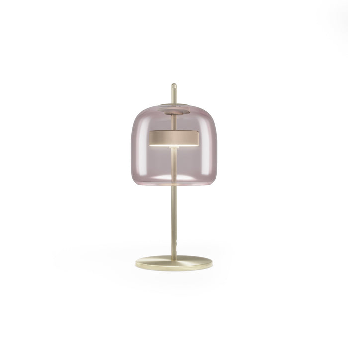 Jube LED Table Lamp in Light Amethyst Transparent/Matt Gold (Small).