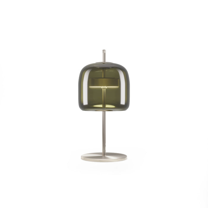 Jube LED Table Lamp in Old Green Transparent/Matt Steel (Small).