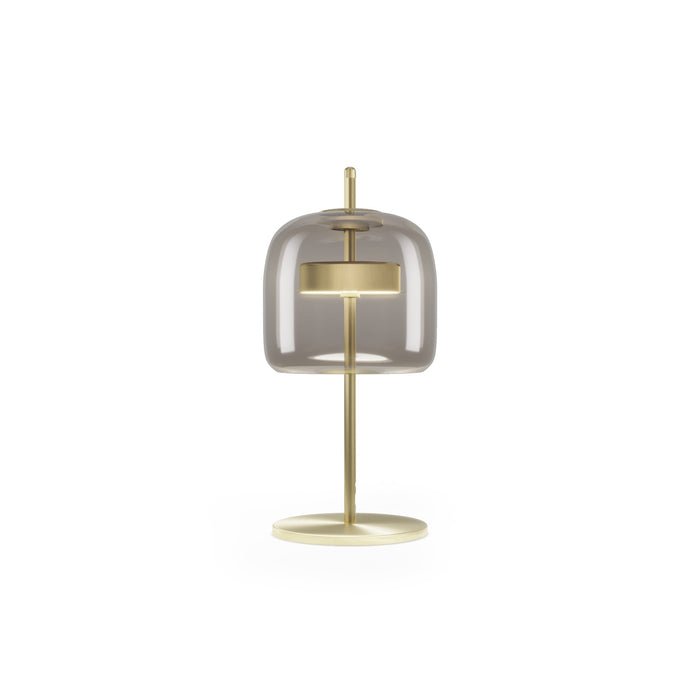 Jube LED Table Lamp in Smoky Transparent/Matt Gold (Small).