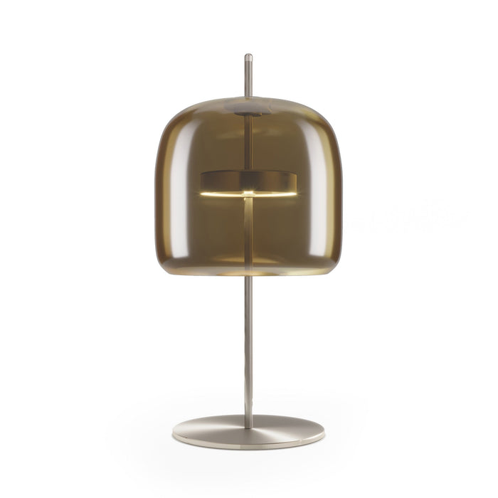 Jube LED Table Lamp in Burned Earth Transparent/Matt Steel (Medium).