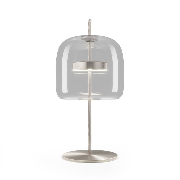 Jube LED Table Lamp in Crystal Transparent/Matt Steel (Medium).