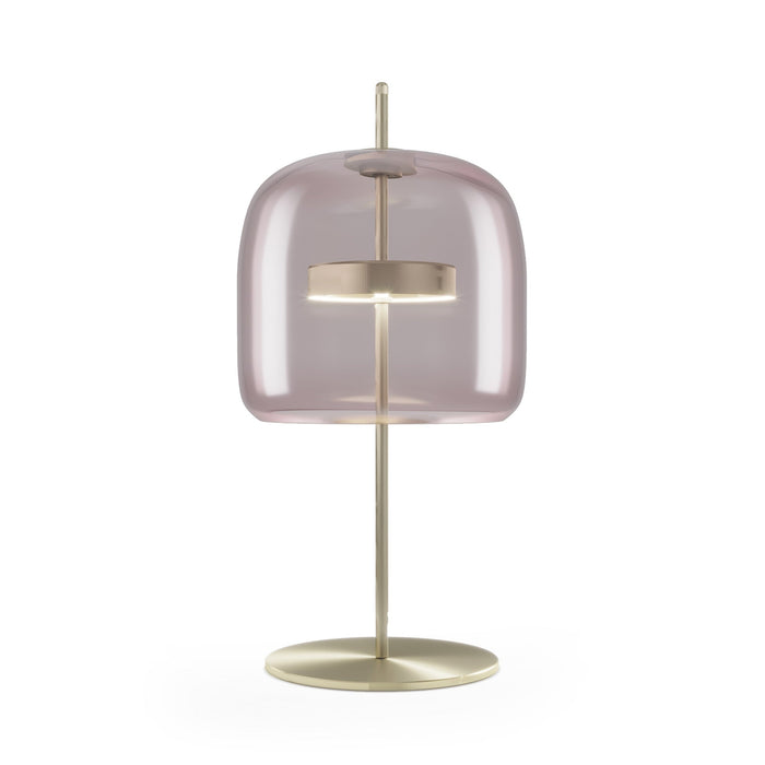 Jube LED Table Lamp in Light Amethyst Transparent/Matt Gold (Medium).