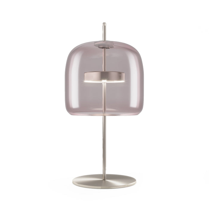 Jube LED Table Lamp in Light Amethyst Transparent/Matt Steel (Medium).