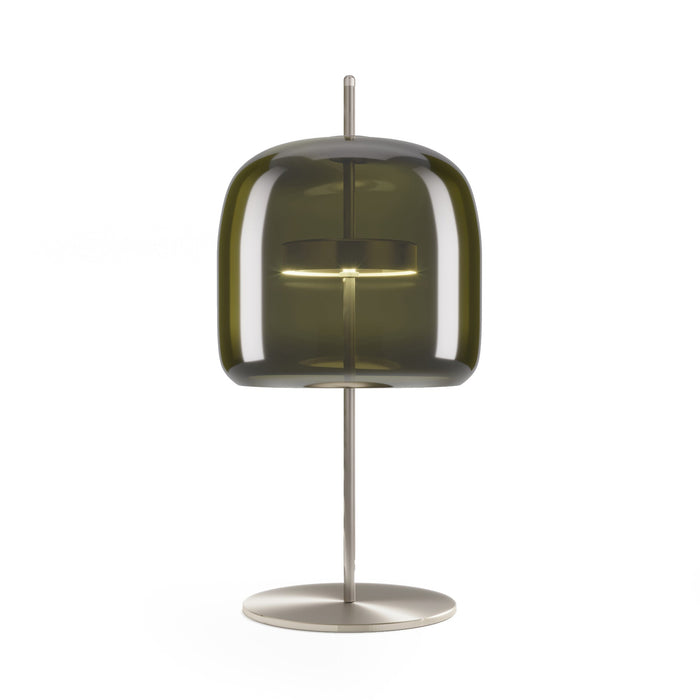 Jube LED Table Lamp in Old Green Transparent/Matt Steel (Medium).