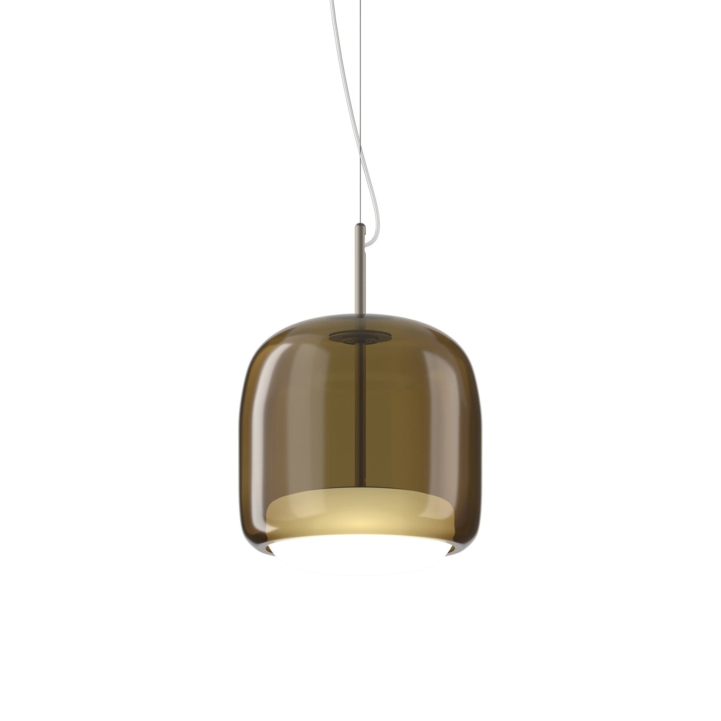 Jube P LED Pendant Light in Matt Steel/Burned Earth White.