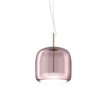 Jube P LED Pendant Light in Matt Gold/White Amethyst.