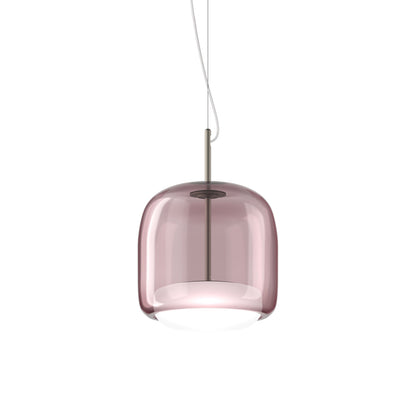 Jube P LED Pendant Light in Matt Steel/White Amethyst.