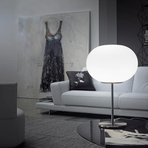 Lucciola Tall Table Lamp in living room.