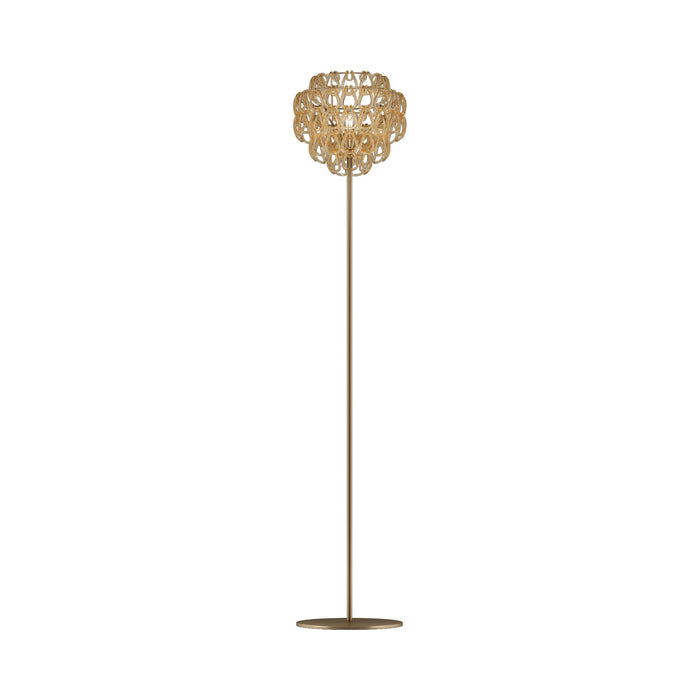 Minigiogali Floor Lamp in Crystal Amber/Matt Bronze.