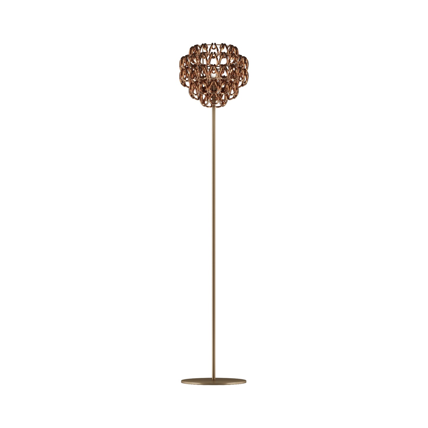 Minigiogali Floor Lamp in Crystal Copper/Matt Bronze.