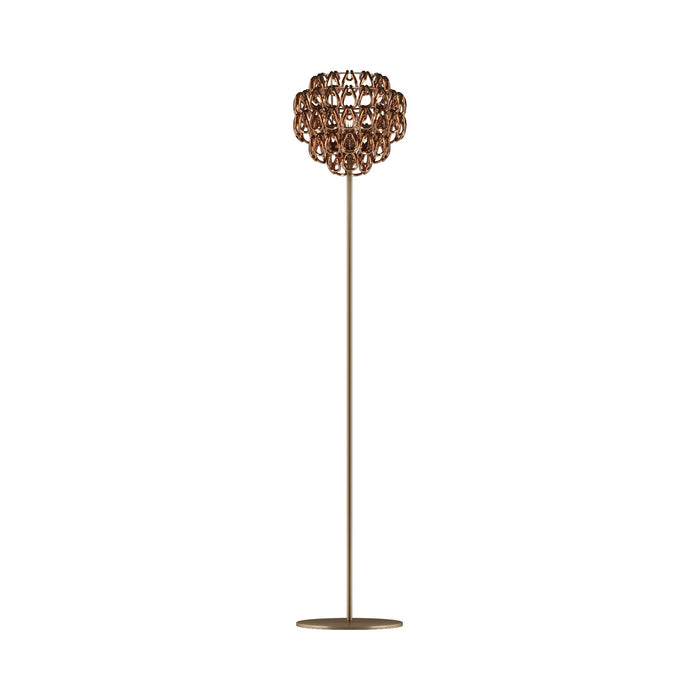 Minigiogali Floor Lamp in Crystal Copper/Matt Bronze.