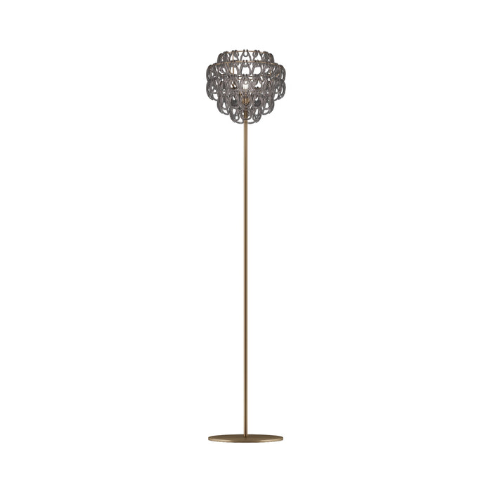 Minigiogali Floor Lamp in Crystal Smoky/Matt Bronze.