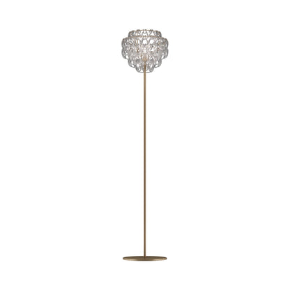 Minigiogali Floor Lamp in Crystal Transparent/Matt Bronze.