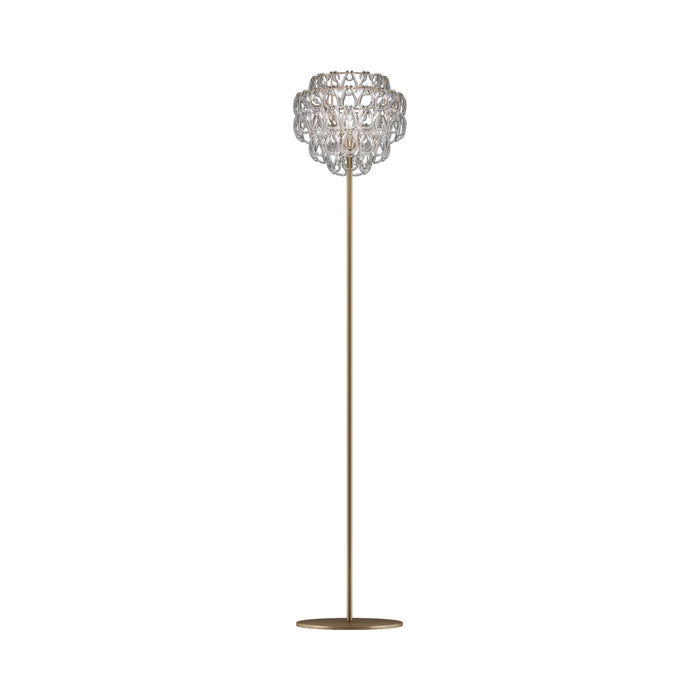 Minigiogali Floor Lamp in Crystal Transparent/Matt Bronze.