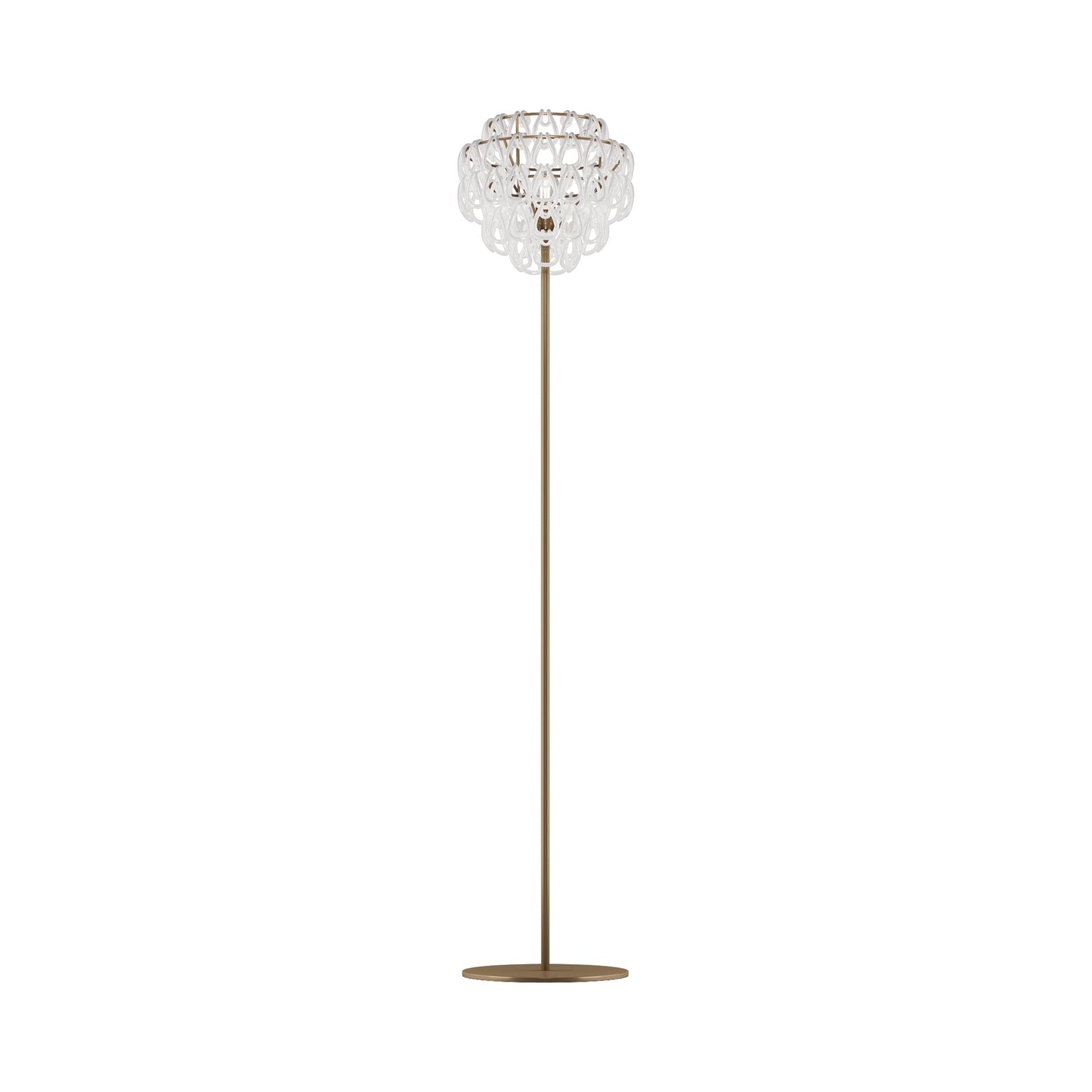 Minigiogali Floor Lamp in White/Matt Bronze.