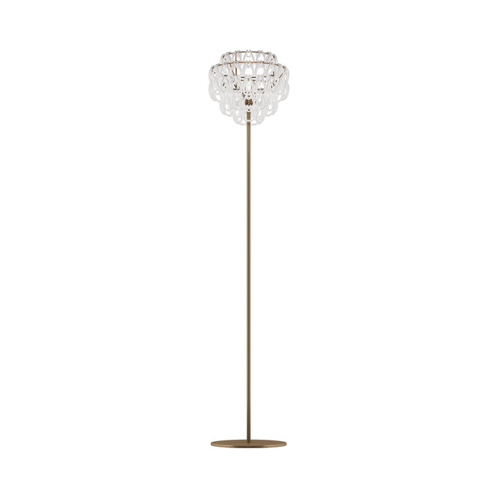 Minigiogali Floor Lamp in White/Matt Bronze.