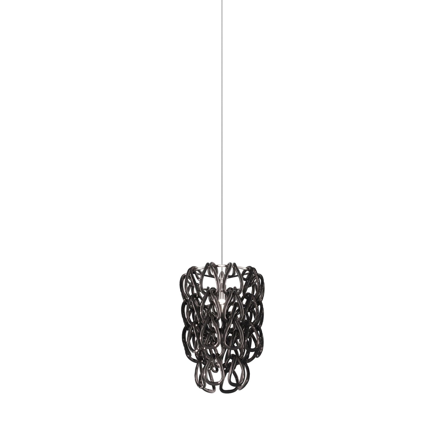 Minigiogali Pendant Light in Black/Glossy Chrome (10-Inch).