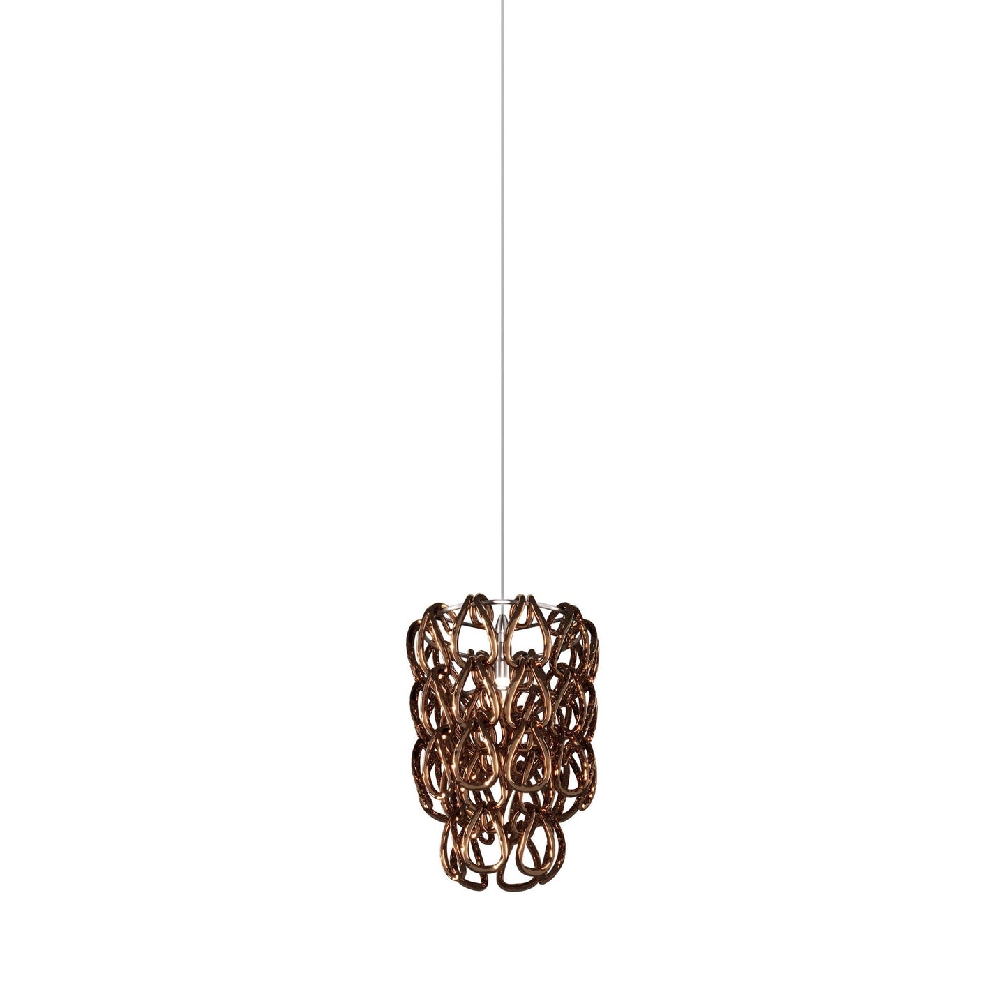 Minigiogali Pendant Light in Crystal Copper/Glossy Chrome (10-Inch).