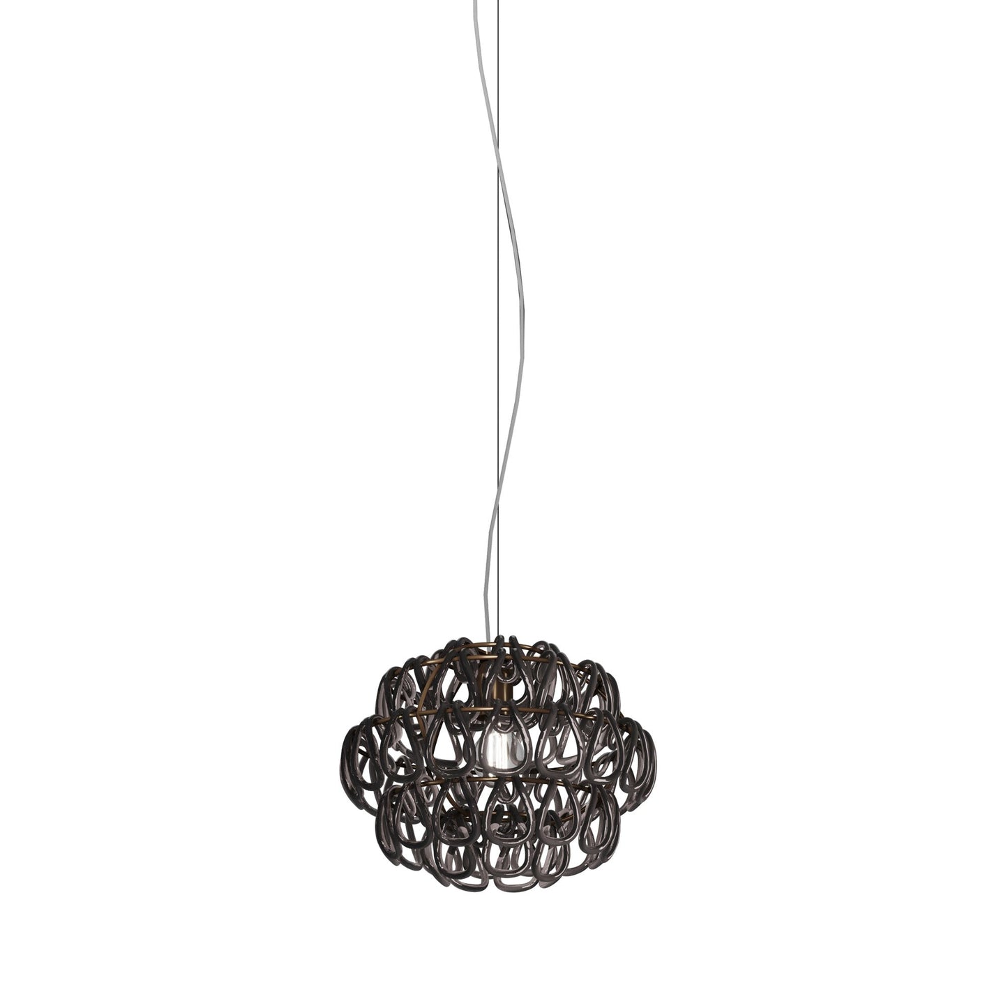 Minigiogali Pendant Light in Black/Matt Bronze (14-Inch).