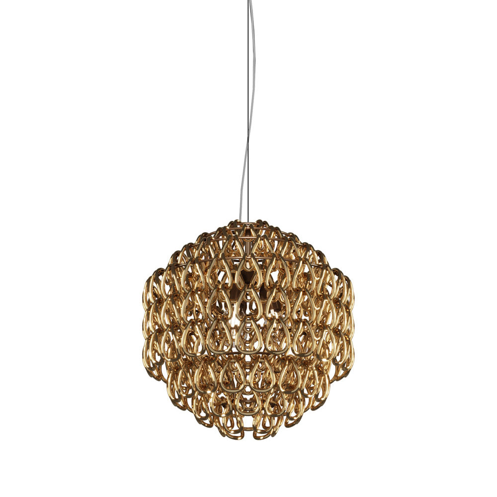 Minigiogali Pendant Light in Crystal Gold/Matt Bronze (18.5-Inch).