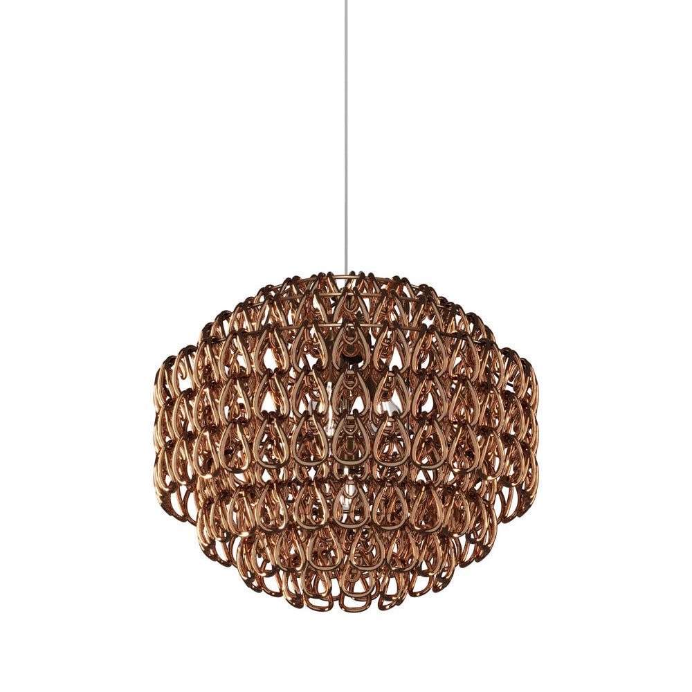 Minigiogali Pendant Light in Crystal Copper/Matt Bronze (24.5-Inch).