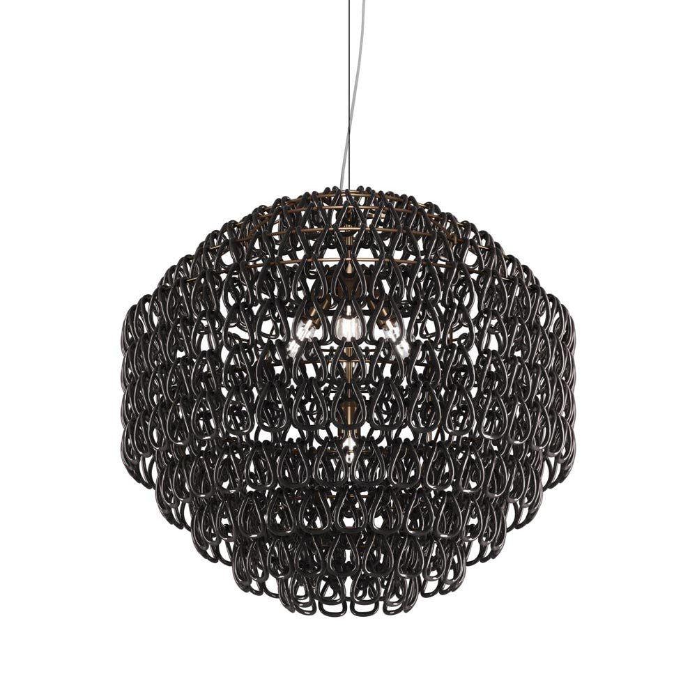 Minigiogali Pendant Light in Black/Matt Bronze (32-Inch).