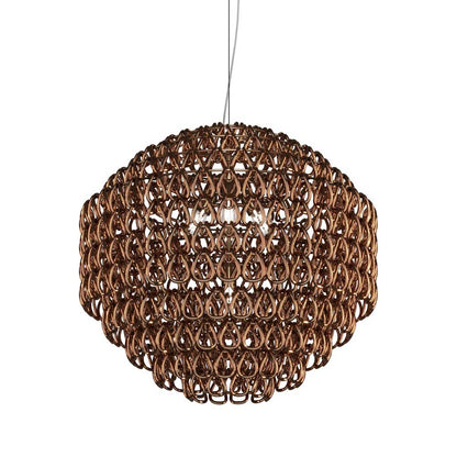 Minigiogali Pendant Light in Crystal Copper/Matt Bronze (32-Inch).