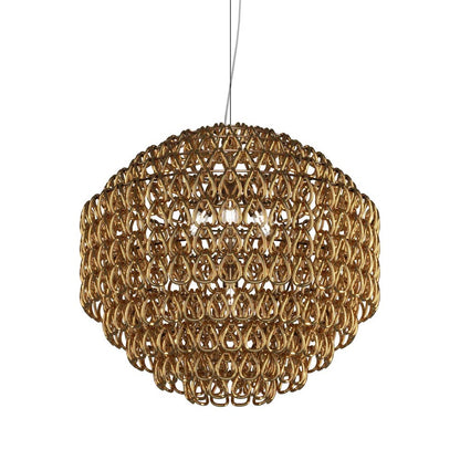 Minigiogali Pendant Light in Crystal Gold/Matt Bronze (32-Inch).